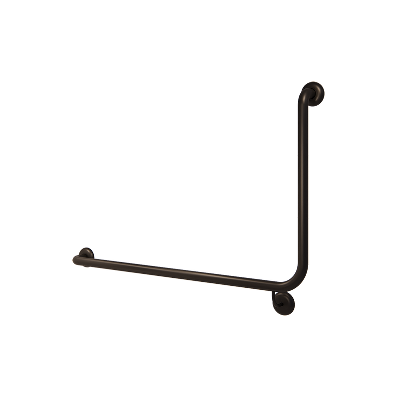 90° Flush Mount Side Wall LH Grab Rail in Designer Black - MLR103X_DESIGNER