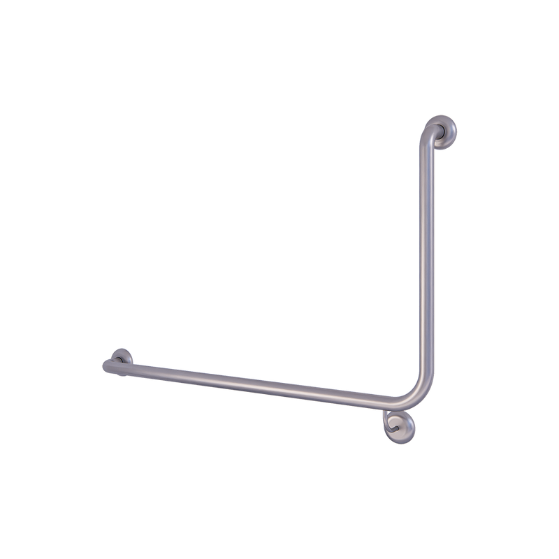 Bariatric 90° Flush Mount Side Wall LH Grab Rail in Satin Stainless Steel - MLRB_103_SS