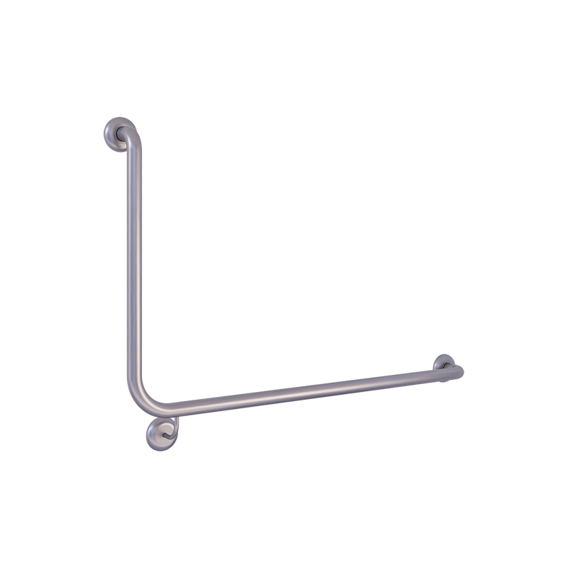 Bariatric 90° Flush Mount Side Wall RH Grab Rail in Satin Stainless Steel - MLRB_104_SS
