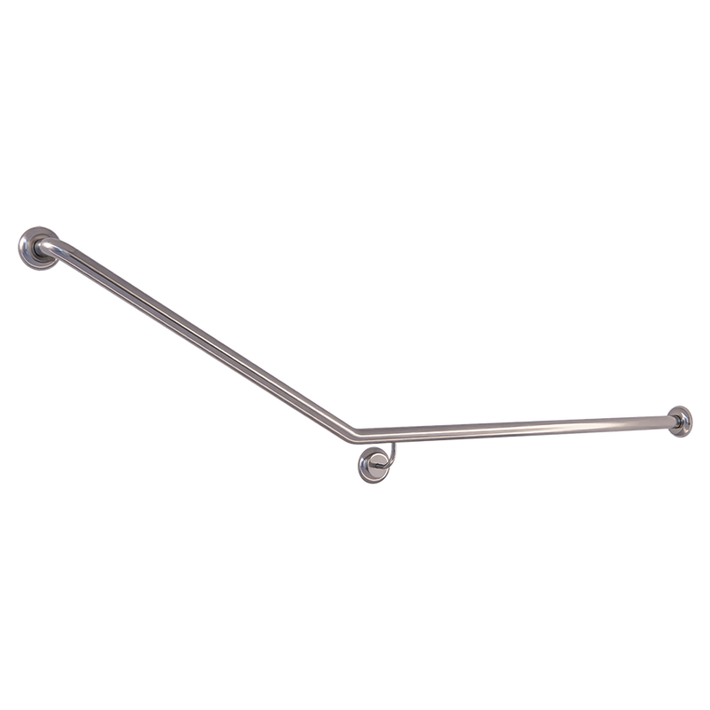 30° Flush Mount Rear/Side Wall RH Grab Rail in Satin Stainless Steel - MLR106X_SS