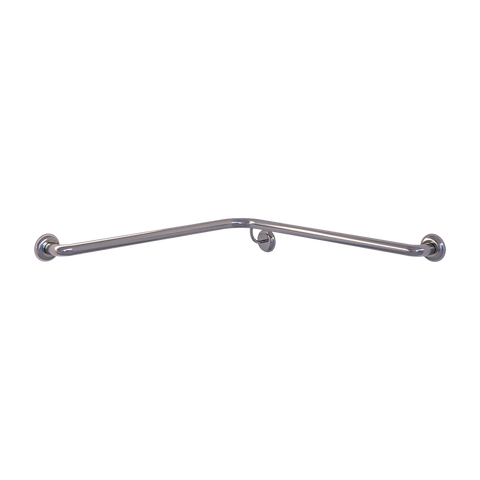 Corner Wall Flush Mount LH Shower Grab Rail in Satin Stainless Steel - MLR109_SS