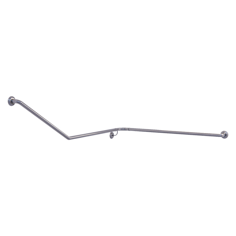 30° Flush Mount Wrap Around Modular Grab Rail RH in Satin Stainless Steel - MLR114MOD_SS