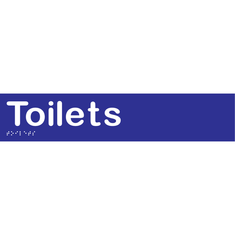 Toilets Sign in Blue Vinyl - MLS16051_BLU