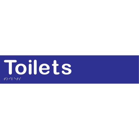 Toilets Sign in Blue Vinyl - MLS16051_BLU