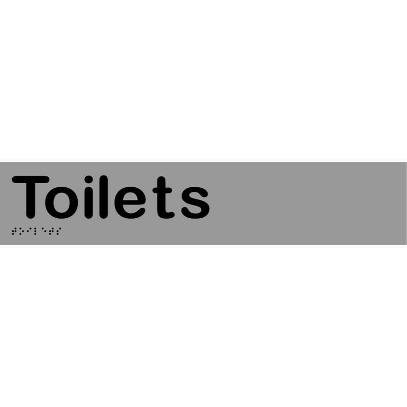 Toilets Sign in Silver Vinyl - MLS16051_SIL