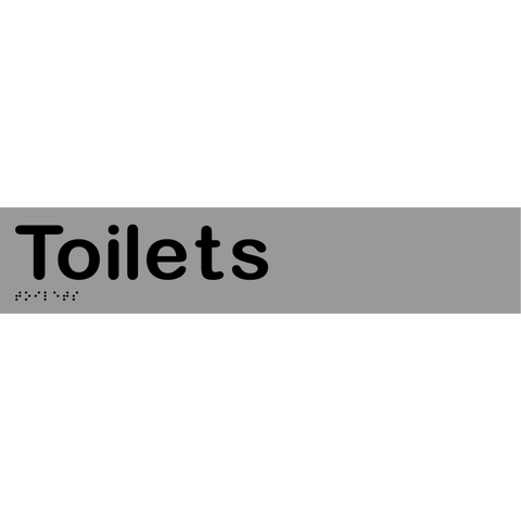 Toilets Sign in Silver Vinyl - MLS16051_SIL