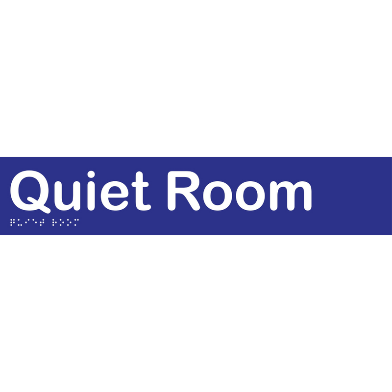 Quiet Room Braille Sign in Blue Vinyl - MLS16057_BLU