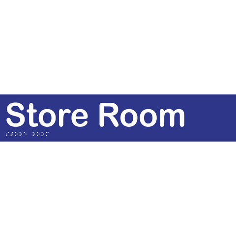 Store Room Braille Sign in Blue Vinyl - MLS16059_BLU