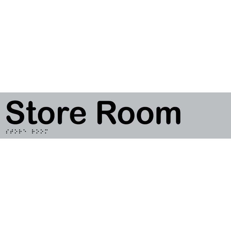 Store Room Braille Sign in Silver Vinyl - MLS16059_SIL
