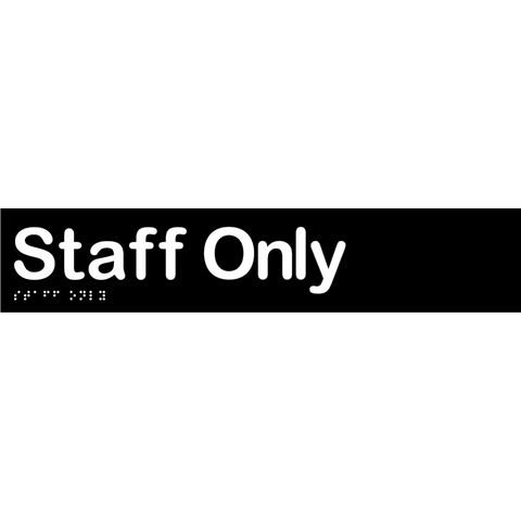 Staff Only Sign in Designer Black Vinyl - MLS16061_BLK