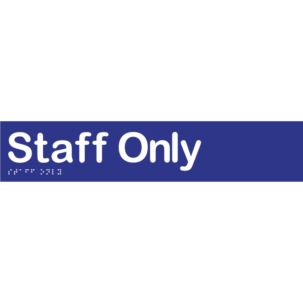 Staff Only Sign in Blue Vinyl - MLS16061_BLU