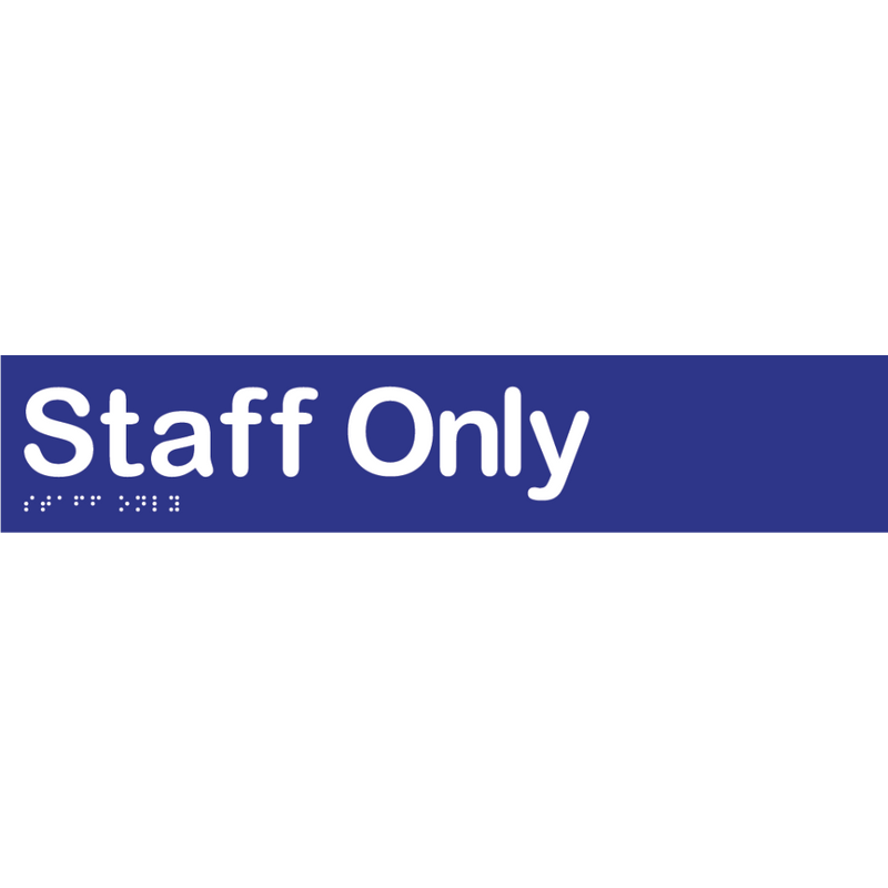 Staff Only Sign in Blue Vinyl - MLS16061_BLU