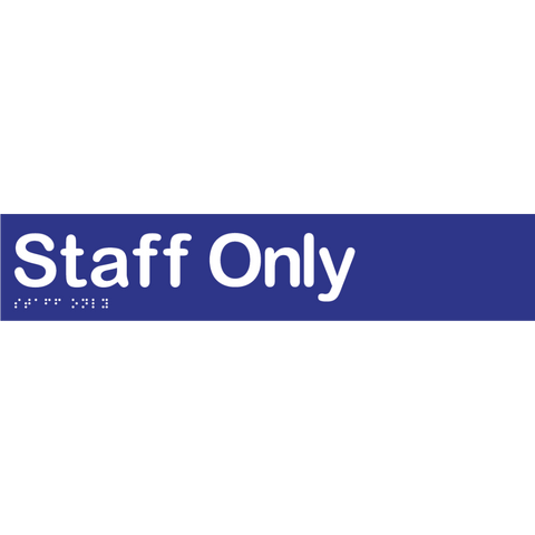 Staff Only Sign in Blue Vinyl - MLS16061_BLU