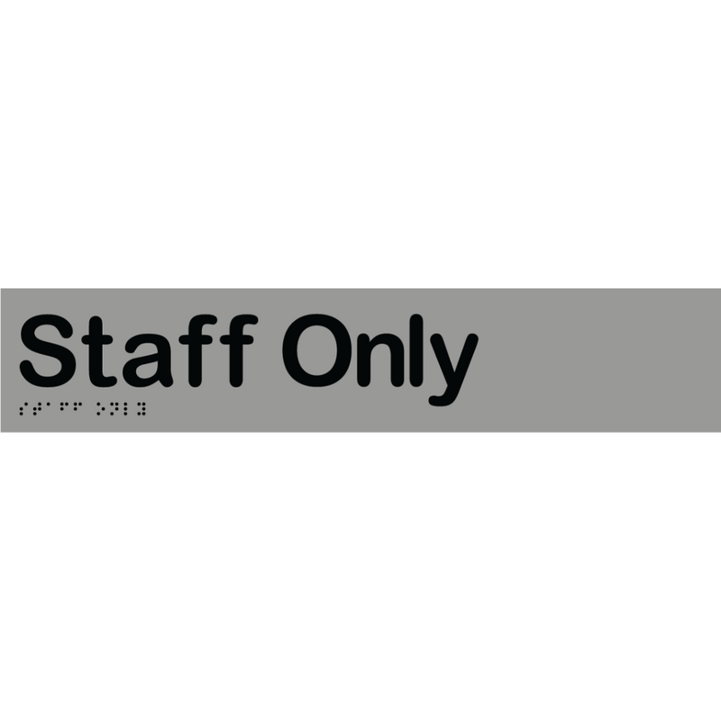 Staff Only Sign in Silver Vinyl - MLS16061_SIL