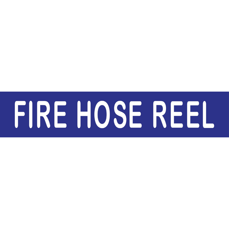 Fire Hose Reel Sign in Blue Vinyl - MLS16212_BLU