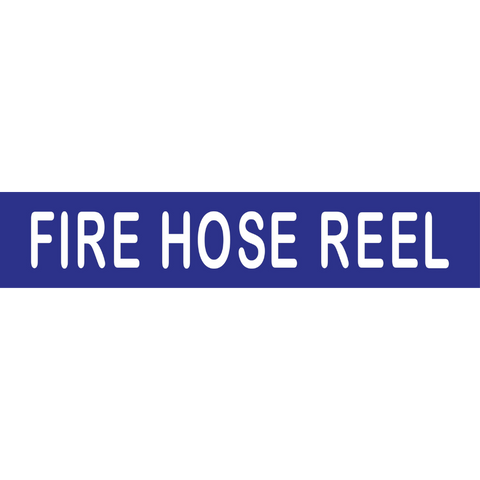 Fire Hose Reel Sign in Blue Vinyl - MLS16212_BLU