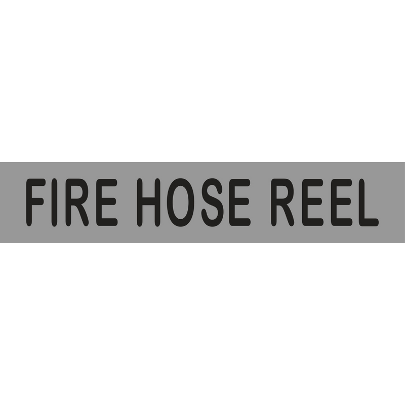 Fire Hose Reel Sign in Silver Vinyl - MLS16212_SIL