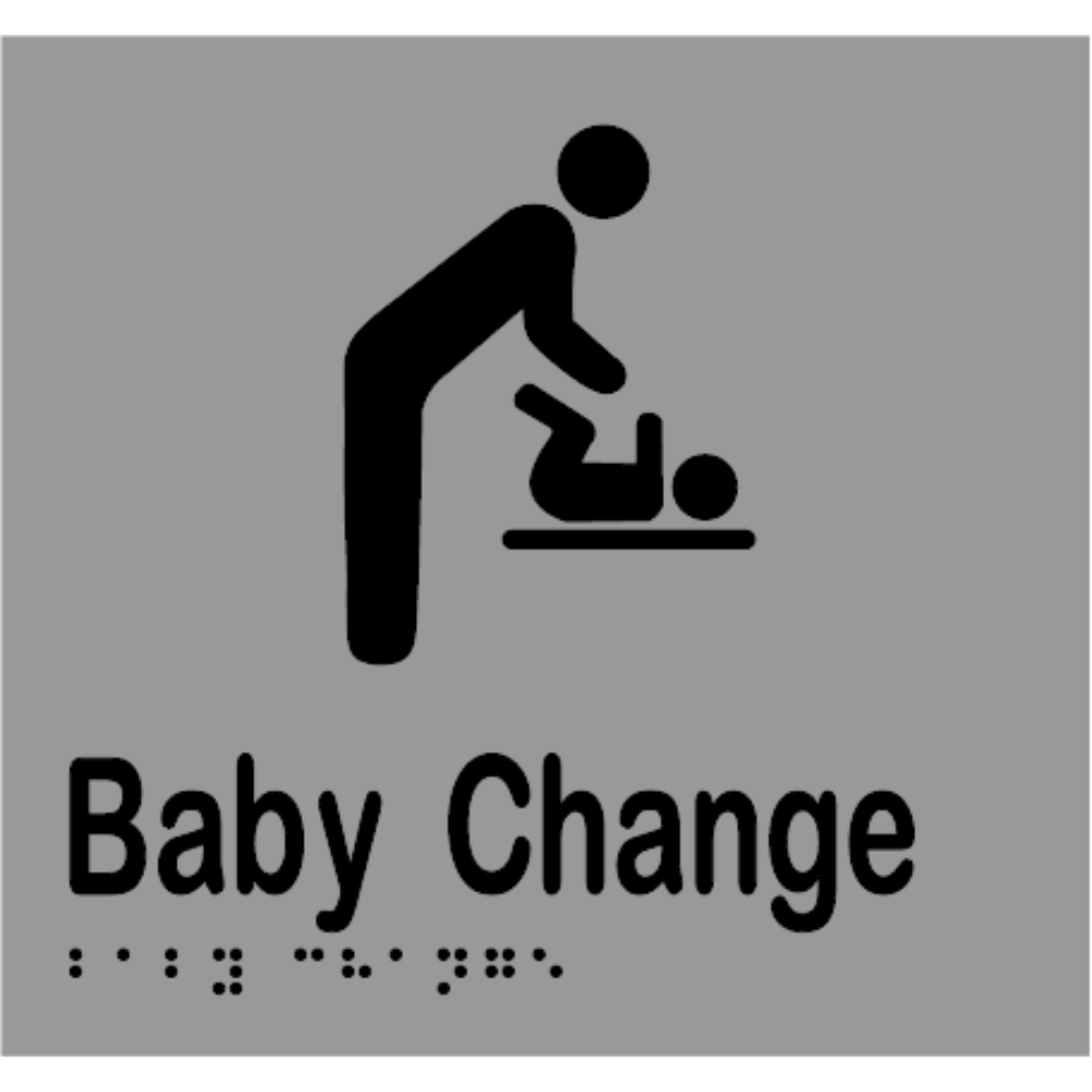 Baby Change Braille Sign in Stainless Steel - MLS16280_SS