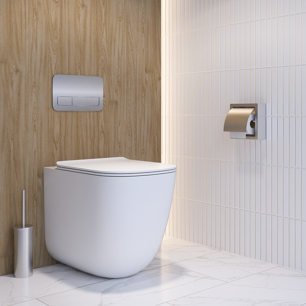 Surface Mounted Single Toilet Roll Holder in Satin Stainless Steel - ML261SM_S