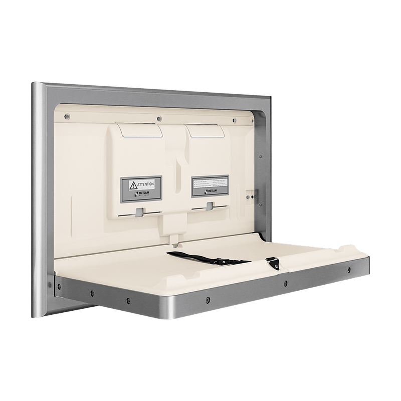 Recessed Horizontal Baby Change Station in Satin Stainless Steel - ML_8200REC
