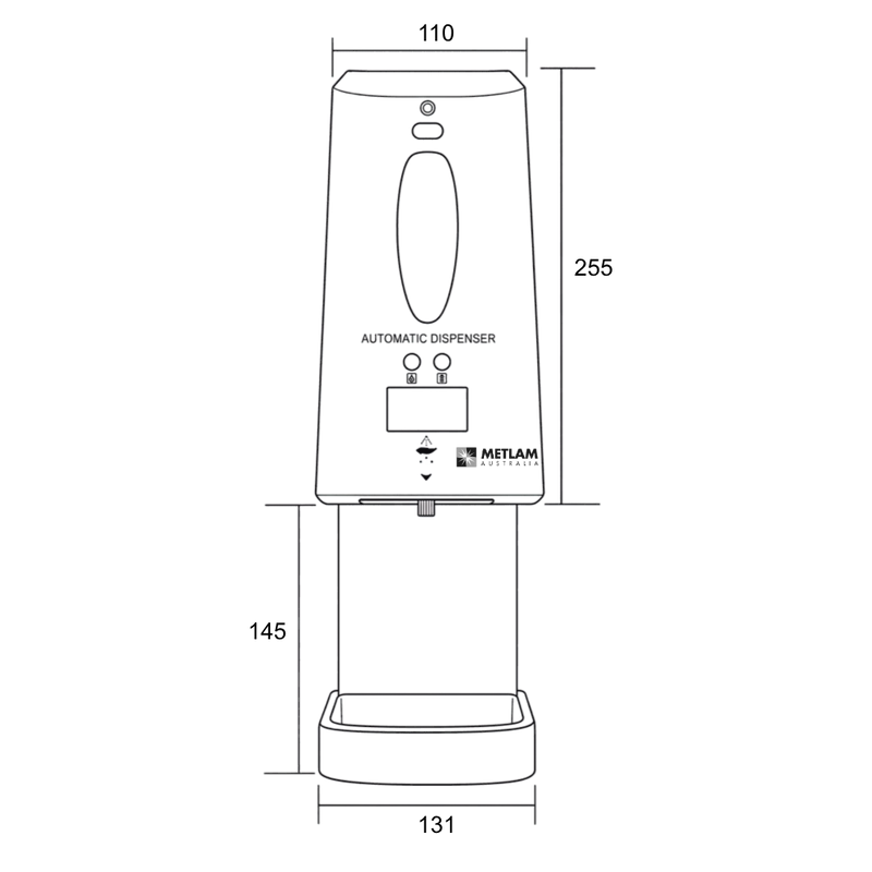 Automatic Sanitiser Dispenser with Temperature Reader in White - ML_970ST_WHT