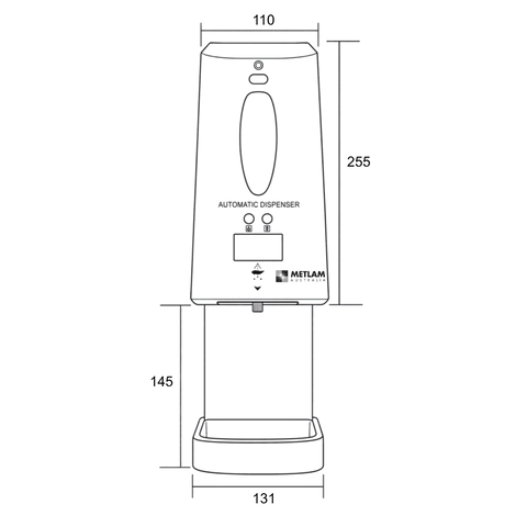 Automatic Sanitiser Dispenser with Temperature Reader in White - ML_970ST_WHT