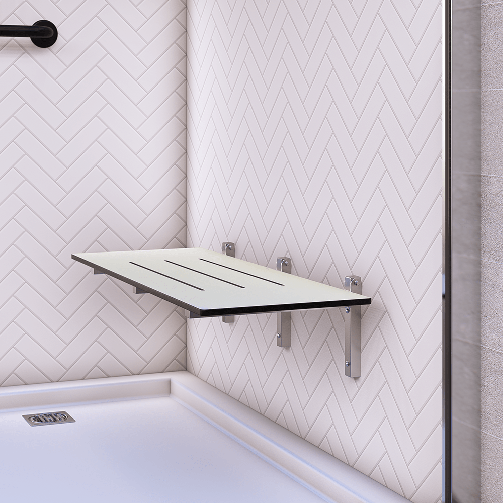 Accessible Folding Shower Seat in Phenolic - ML991_PH