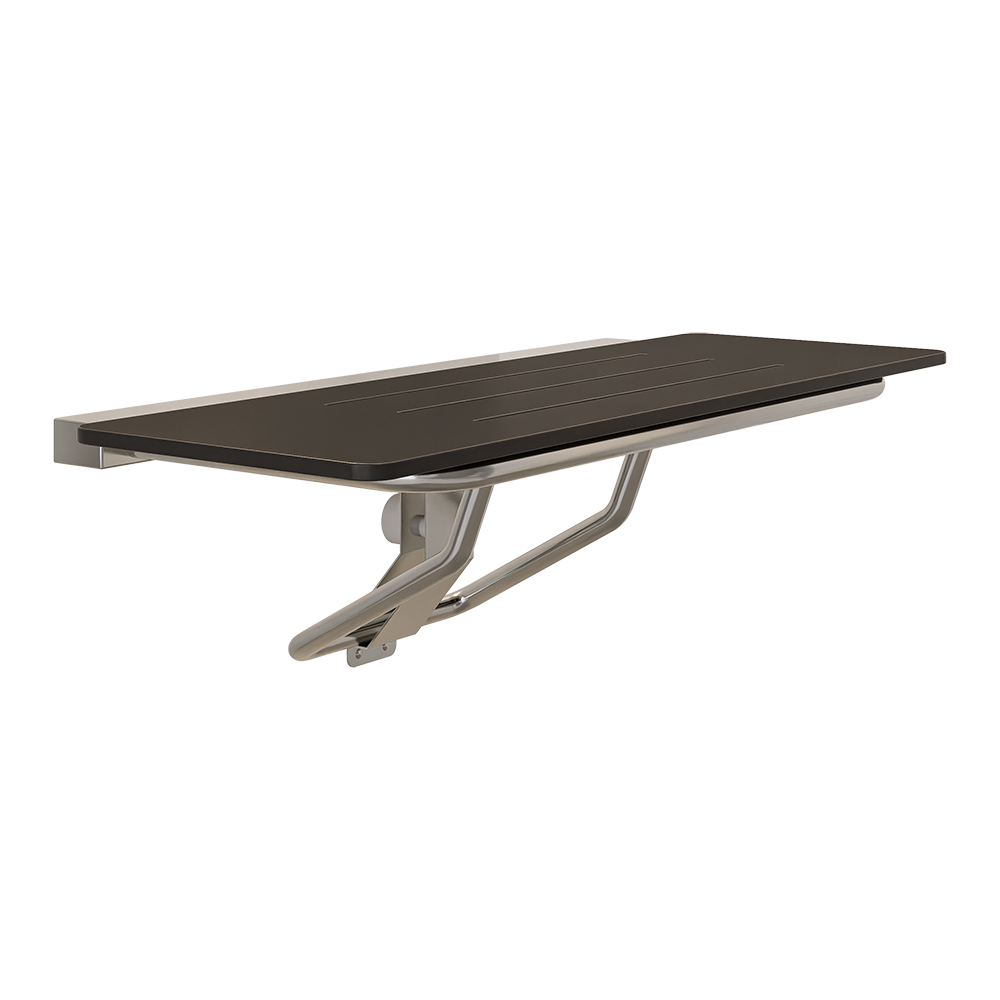 Accessible Folding Shower Seat in Designer Black - ML994_CL_DESIGNER