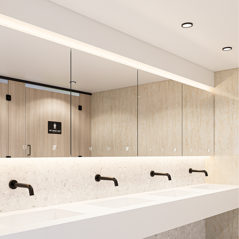 Integrated Mirror Cabinet (Includes Hand Dryer, Soap Dispenser & Paper Towel Dispenser) in Designer Black - ML_IMC3_LUX