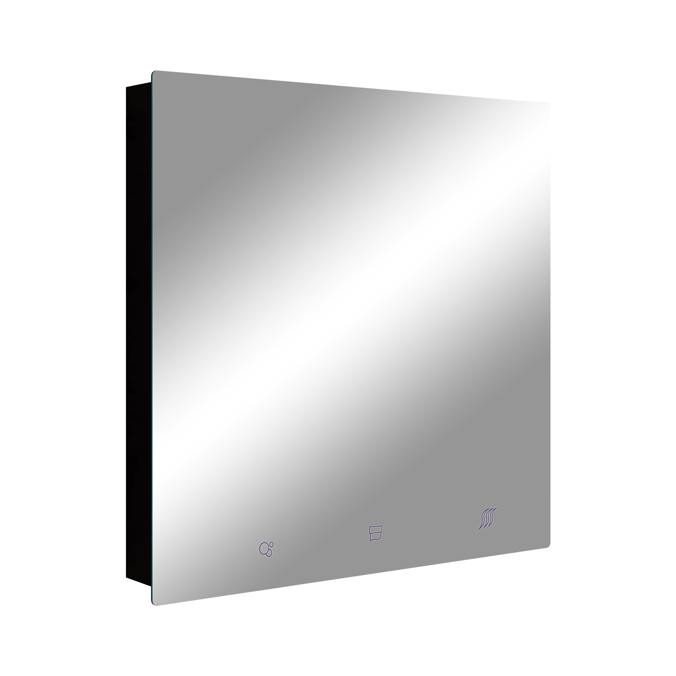 Integrated Mirror Cabinet (Includes Hand Dryer, Soap Dispenser & Paper Towel Dispenser) in Designer Black - ML_IMC3_LUX