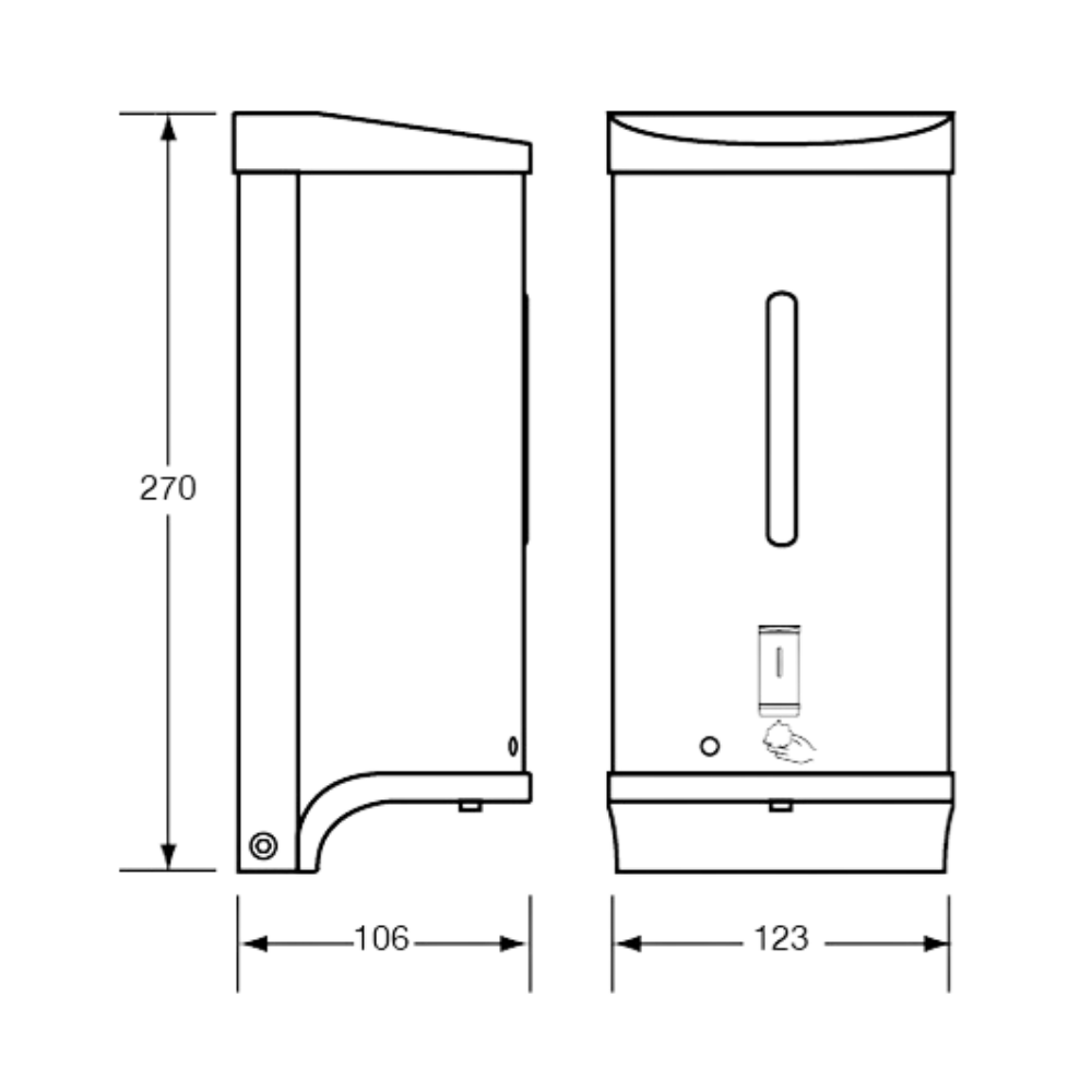 Automatic Sanitiser Dispenser in Designer Black - ML_MSD_SANITISEDISP_BLK