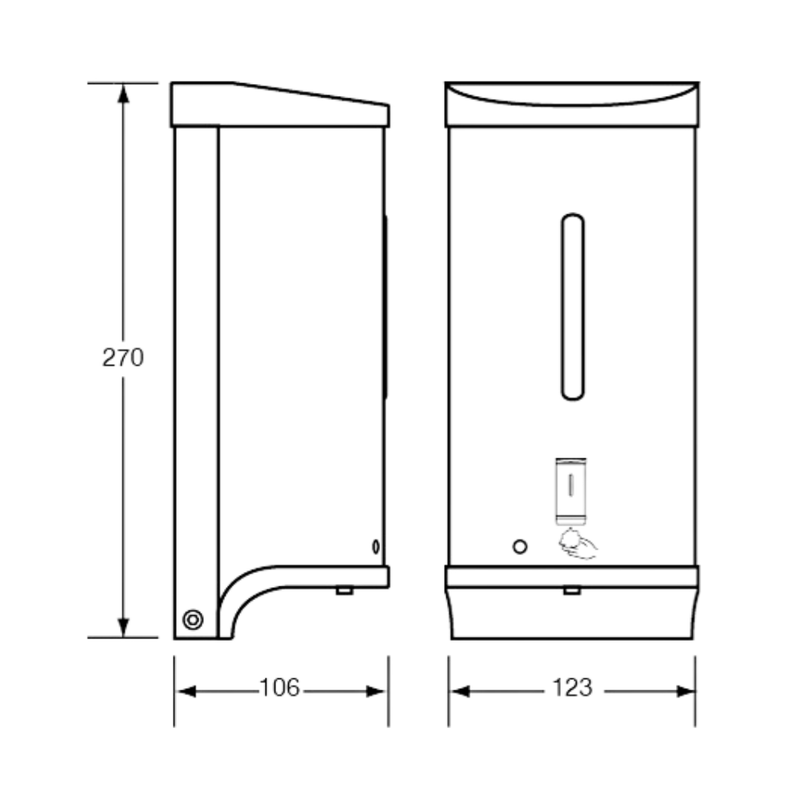 Automatic Soap Dispenser in Satin Stainless Steel - ML_MSD_SOAPDISP_SS