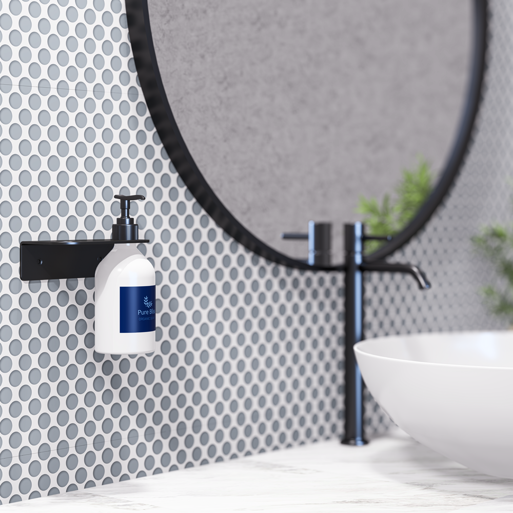Double Soap Bottle Holder in Designer Black - ML_SBH2_DESIGNER