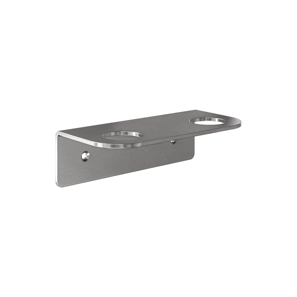 Double Soap Bottle Holder in Satin Stainless Steel - ML_SBH2_SS