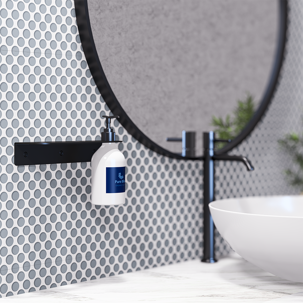 Triple Soap Bottle Holder in Designer Black - ML_SBH3_DESIGNER