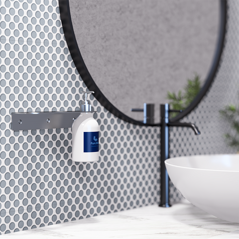 Triple Soap Bottle Holder in Satin Stainless Steel - ML_SBH3_SS