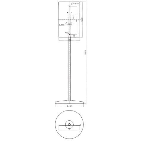 Sanitiser Dispenser Stand in Designer Black - ML_STAND_BLK