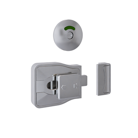 Moda Lock & Round Emergency Release Indicator Set in Satin Chrome Plate - MODA_ERLOCKRND_SCP
