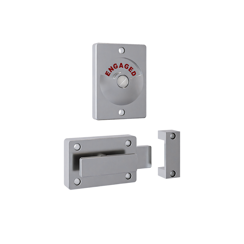 100A T Handle Lock & Indicator Set in Satin Chrome Plate - 100A_LOCK_SCP