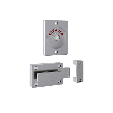 100A T Handle Lock & Indicator Set in Satin Chrome Plate - 100A_LOCK_SCP