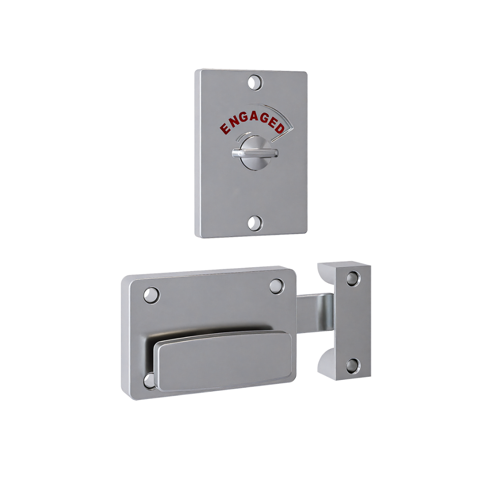 200A Safety Turn Lock & Indicator Set in Satin Chrome Plate - 200A_LOCK_SCP