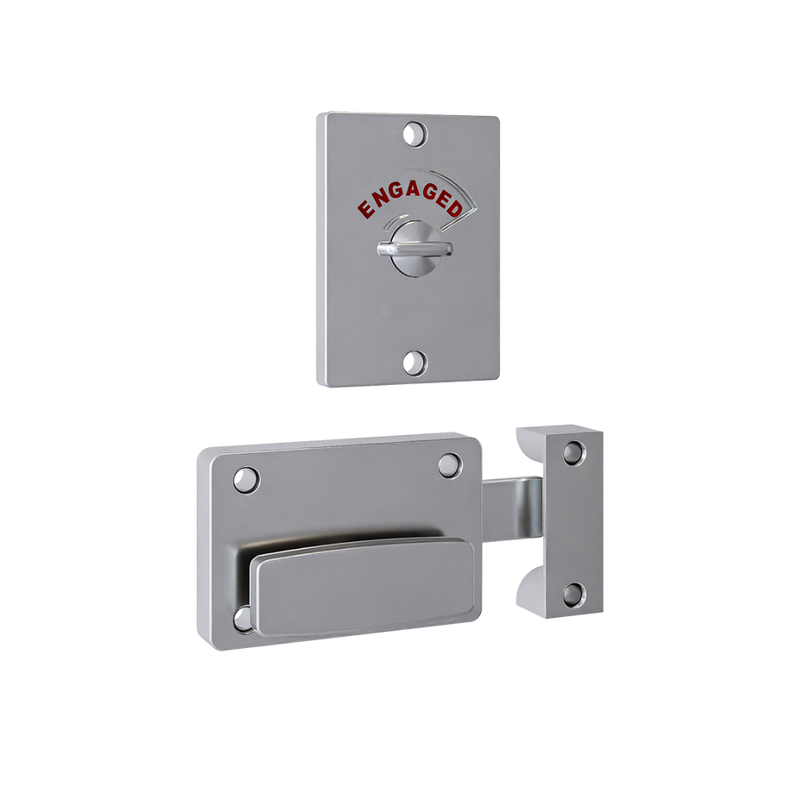 200A Safety Turn Lock & Indicator Set in Satin Chrome Plate - 200A_LOCK_SCP