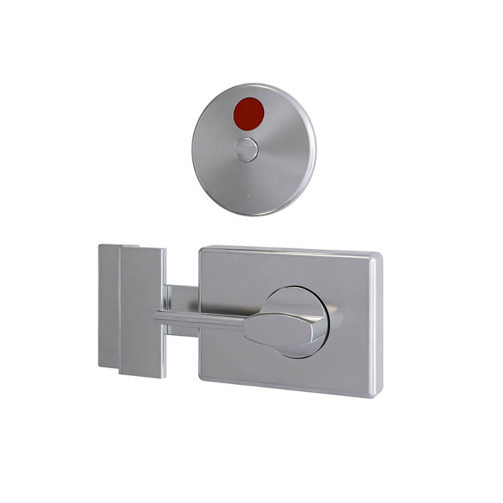 300 Ambulant Lock & Indicator Set LH in Satin Chrome Plate - 300_LHAMBLOCK_SCP