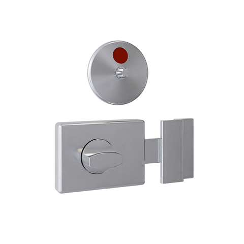 300SAFE Safety Turn Lock & Indicator Set in Satin Chrome Plate - 300_SAFELOCK_SCP