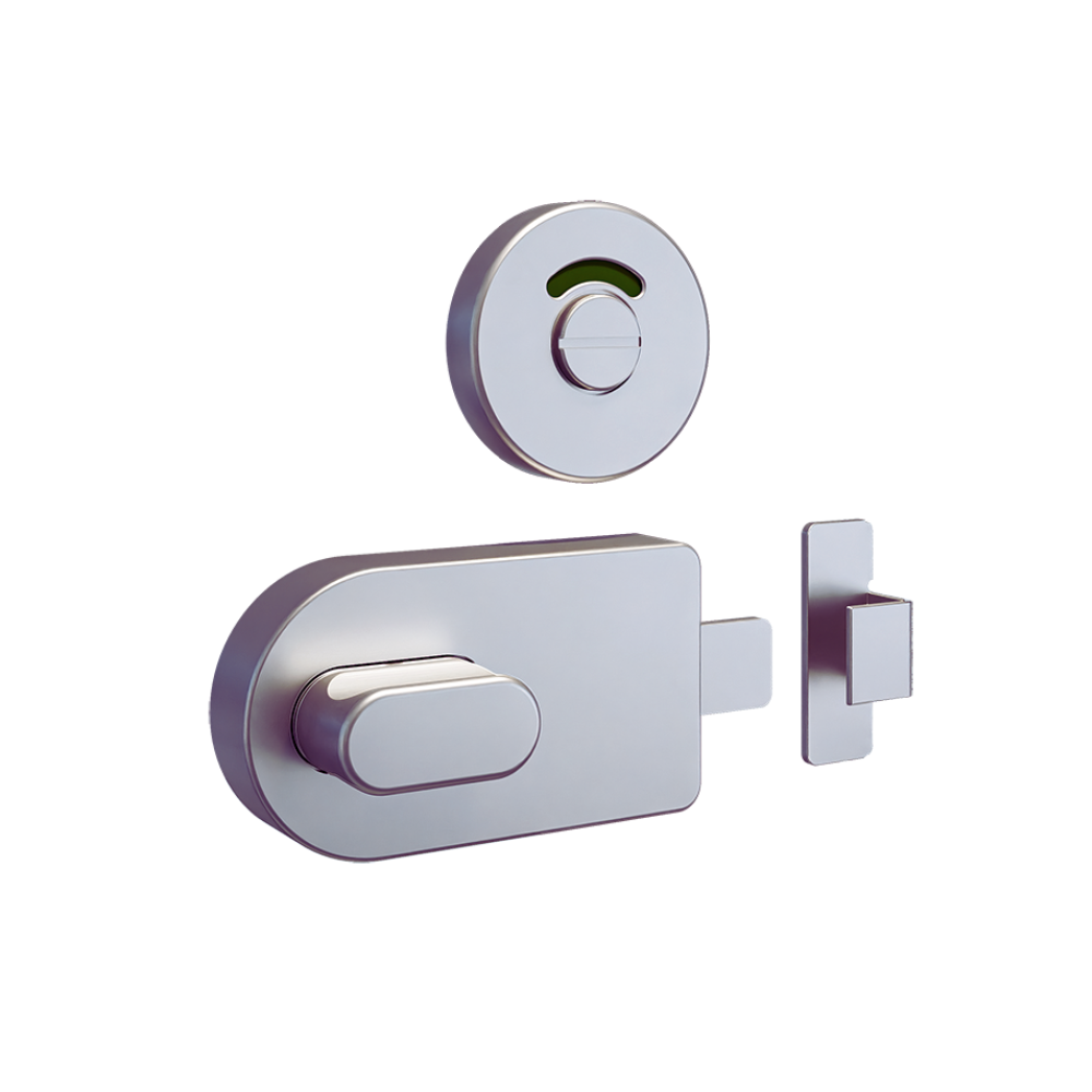 700 Lock & Indicator Set in Satin Stainless Steel - 700_LOCK_SS