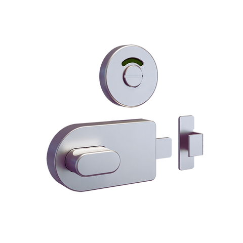 700 Lock & Indicator Set in Satin Stainless Steel - 700_LOCK_SS