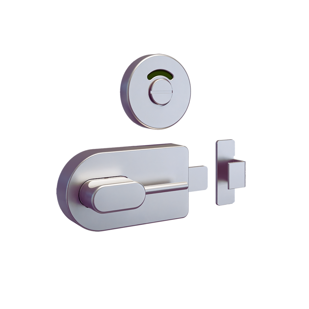 700 Ambulant Lock & Indicator Set in Satin Stainless Steel - 700_AMBLOCK_SS