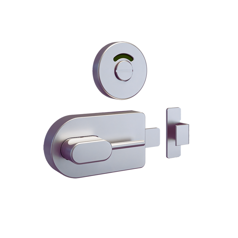 700 Ambulant Lock & Indicator Set in Satin Stainless Steel - 700_AMBLOCK_SS
