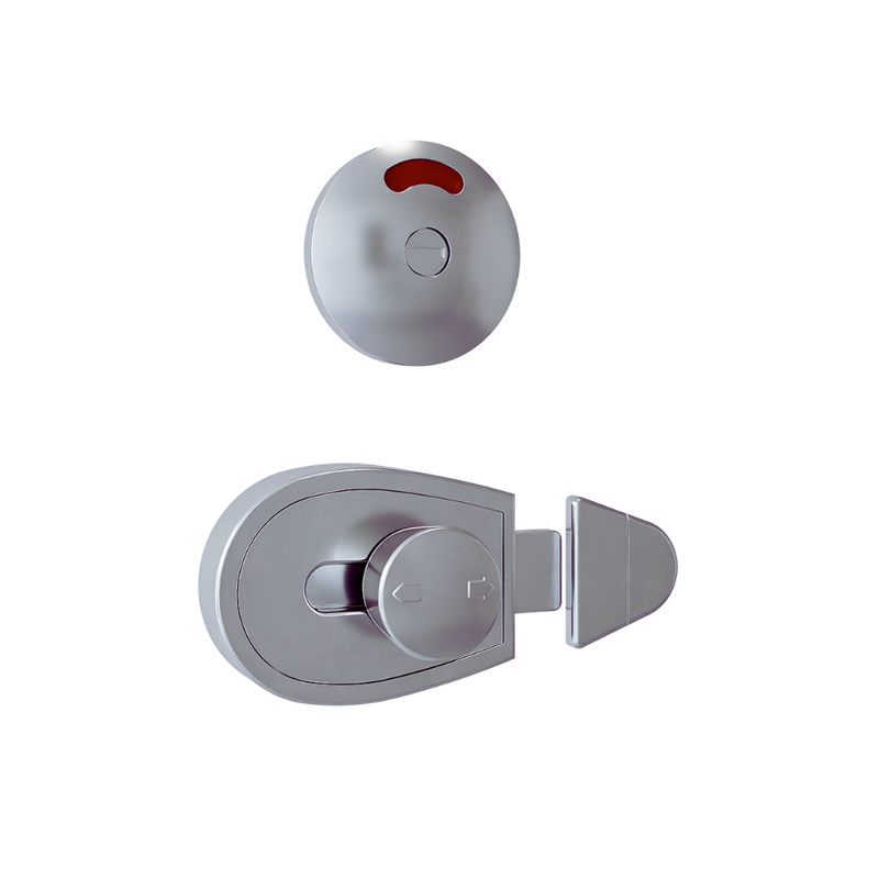 Xcel Slide Lock and Emergency Release Indicator Set in Satin Chrome Plate - XCEL_SLIDELOCK_SCP