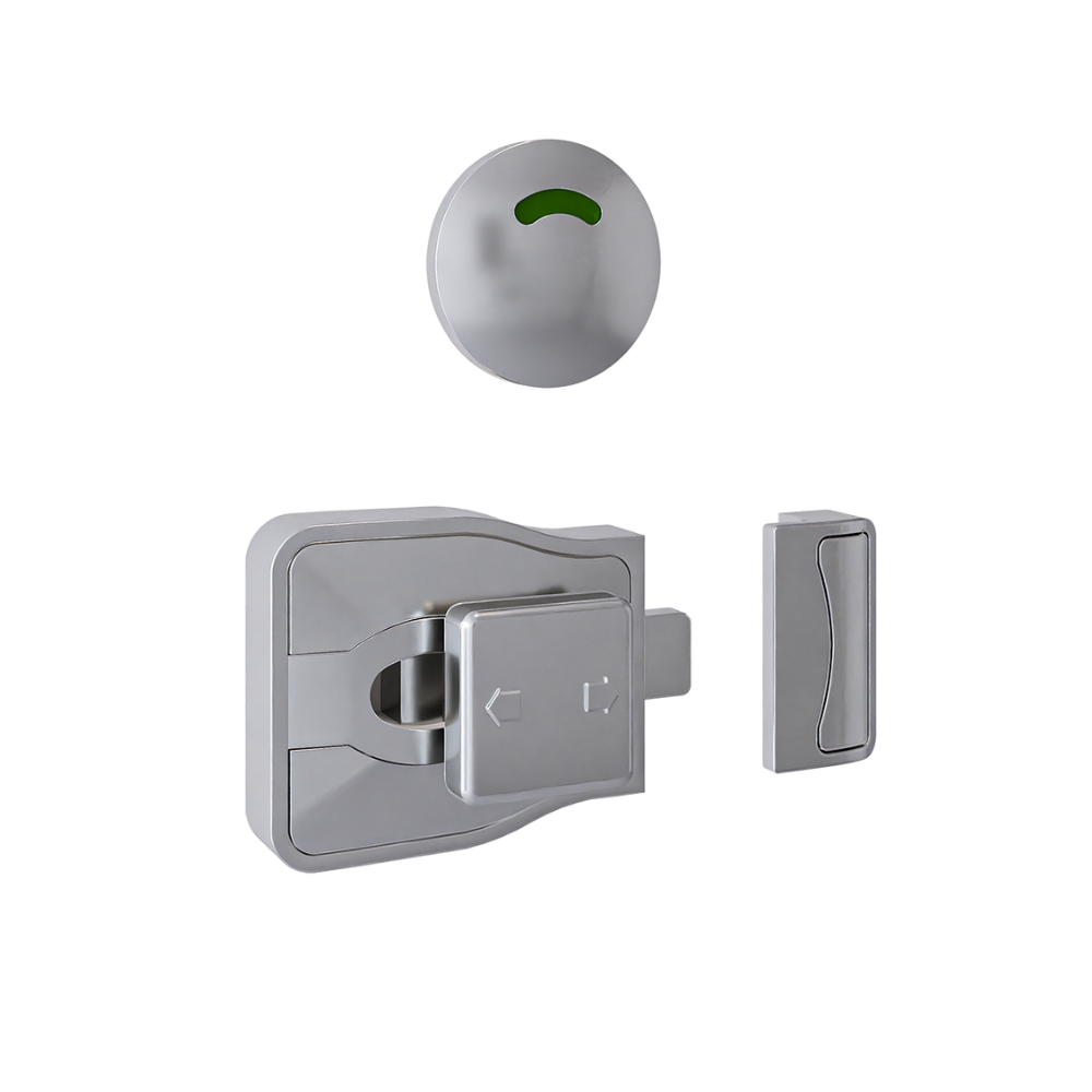Moda Lock & Round Indicator Set in Satin Chrome Plate - MODA_LOCKRND_SCP